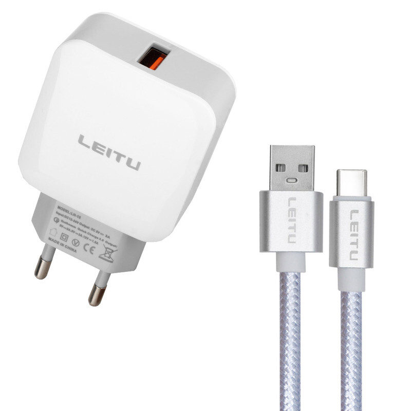 شارژر دیواری LEITU LH15 + کابل تایپ سی