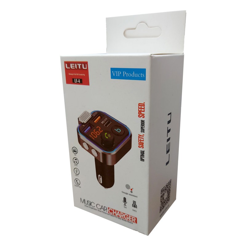 شارژر فندکی و اف ام پلیر LEITU LF4