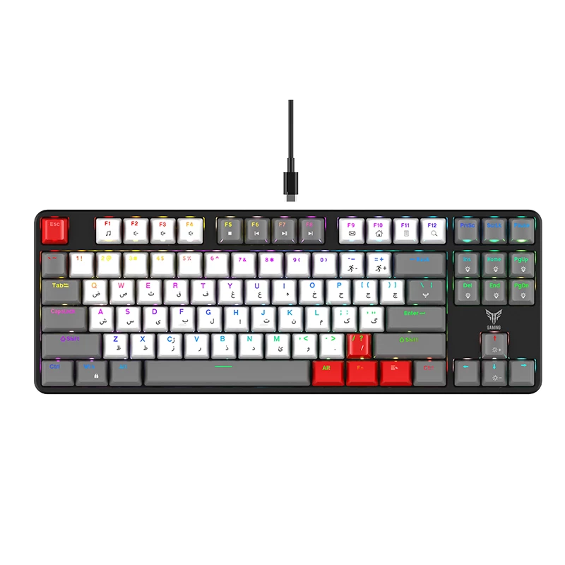 کیبورد سیمدار گیمینگ HISKA HX KEG440