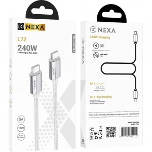 کابل شارژر تایپ سی به تایپ سی NEXA L72 240W