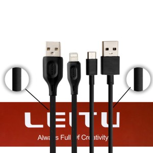 شارژر دیواری LEITU LH28 + کابل تایپ سی