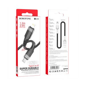 کابل شارژر تایپ سی به آیفون BROFONE BU35 20W