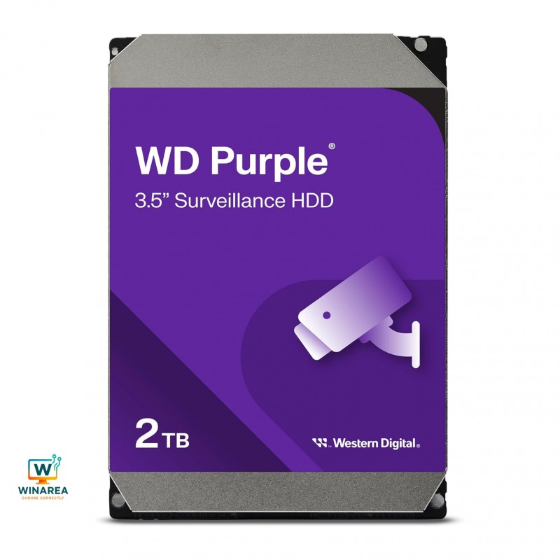 هارددیسک اینترنال وسترن دیجیتال مدل Purple WD20PURZ ظرفیت 2 ترابایت