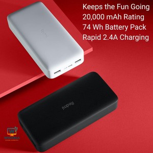 پاوربانک شیائومی مدل Redmi PB200LZM ظرفیت 20000 میلی آمپر ساعت