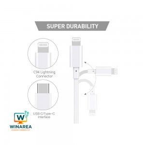 کابل تبدیل لایتنینگ به USB-C طول 1 متر