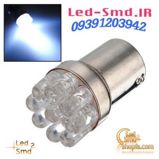 یک جفت لامپ کریستالی سفید یخی 9 SMD ( قیمت حراجی )