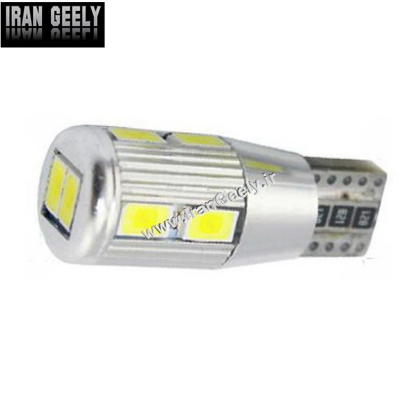 ۲عدد لامپ دارای ۱۰ اس ام دی جدید T10-10SMD-5630-CANBUS سفید