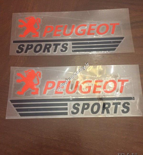 یک جفت برچسب پشت آینه یا روی بدنه  پژو