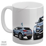 ماگ با لوگو هیوندای SantaFe