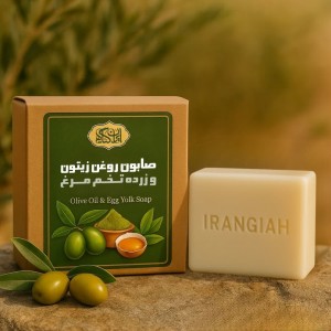 صابون روغن زیتون و زرده تخم مرغ