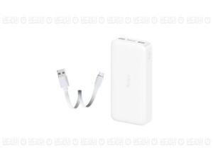 پاوربانک شیائومی مدل Redmi ظرفیت 20000 میلی آمپرساعت به همراه کابل تبدیل microUSB