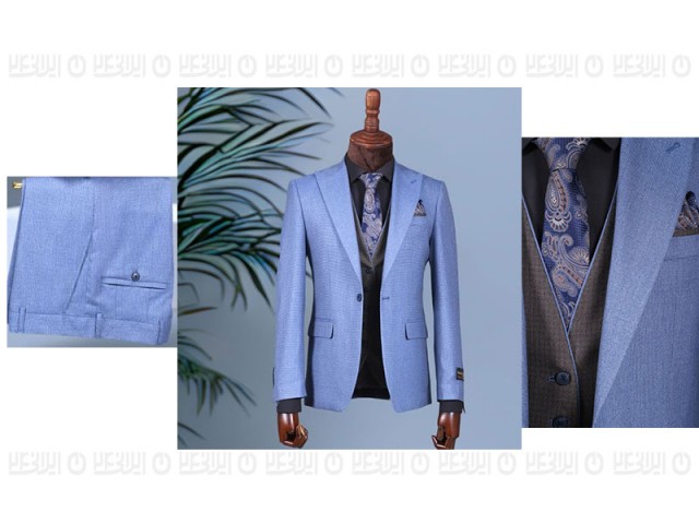 کت و شلوار تک دکمه دو چاک پارچه ترک جونیور تیکن