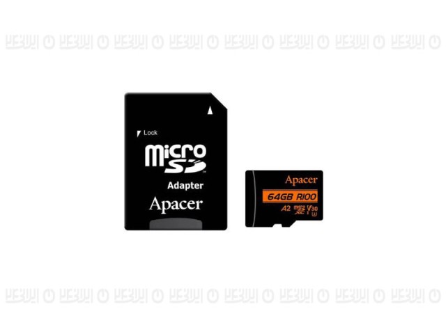 کارت حافظه microSDXC اپیسر مدل AP64G استاندارد HS-I U3 V30 A2 سرعت 100MBps ظرفیت 64 گیگابایت