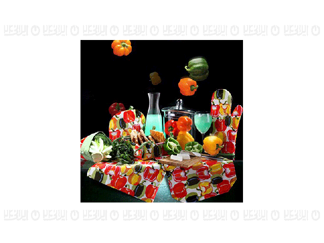 سرویس آشپزخانه 20 تکه رزین تاژ طرح فلفل دلمه کتان