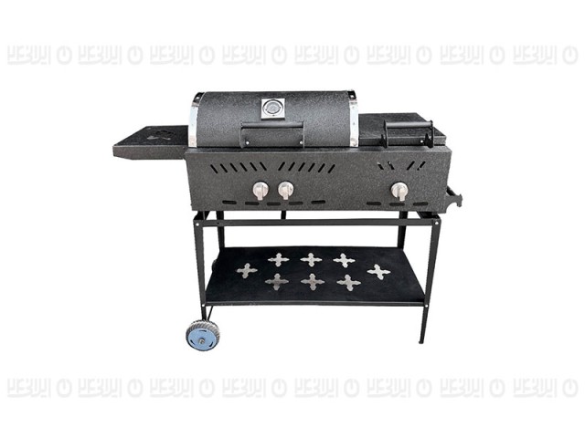 باربیکیو گازی زغالی با ترمومتر و پلوپز گازاکس پلاس مدل 9040