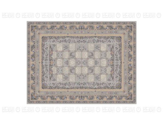 فرش پاتریس طرح آذرخش رنگ طوسی روشن 1200 شانه
