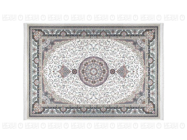 فرش پاتریس طرح طاووس رنگ کرم 1500 شانه