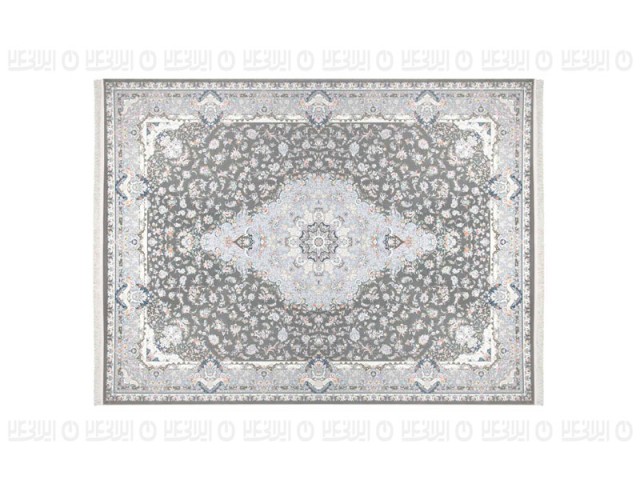 فرش پاتریس طرح شکوفه باران رنگ طوسی 1500 شانه