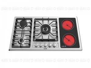 اجاق گاز رومیزی 5 شعله آلتون مدل SC518EN استیل/سرامیک