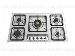 اجاق گاز رومیزی 5 شعله آلتون مدل IS523N استیل با سرشعله ساباف ایتالیا