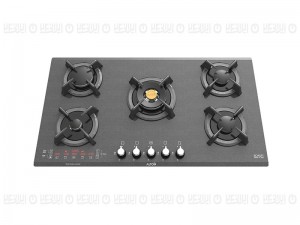 اجاق گاز رومیزی 5 شعله آلتون مدل IG531CD شیشه متالیک تایمردار با سر شعله ساباف ایتالیا