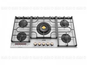 اجاق گاز رومیزی 5 شعله آلتون مدل IG535DW شیشه اپتیک تایمردار با سر شعله ساباف ایتالیا