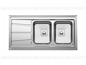 سینک ظرفشویی آلتون مدل SR - 1201 R  استیل روکار لگن راست