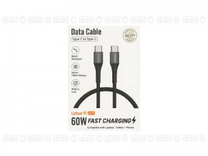 کابل شارژ 1 متری Type-C ریورسانگ مدل LOTUS 11 LCC1