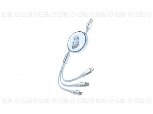 کابل تبدیل جمع شونده USB به USB-C / microUSB / لایتنینگ پرووان مدل PCC118R