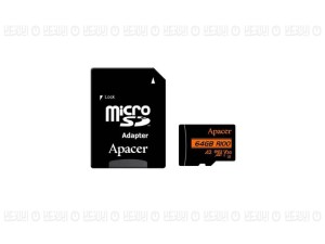 کارت حافظه microSDXC اپیسر مدل AP64G استاندارد HS-I U3 V30 A2 سرعت 100MBps ظرفیت 64 گیگابایت