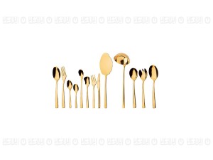 سرویس قاشق و چنگال 116 پارچه ناب استیل مدل فلورانس (جعبه گردویی)