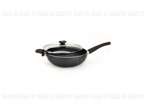 تابه ووک دو دسته دربدار سایز 28  زرساب، مدل ویولت VL-282G