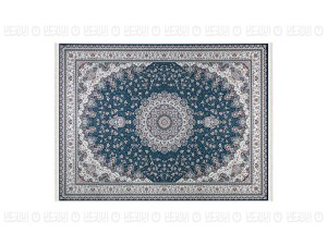 فرش پاتریس طرح الماس رنگ آبی کاربنی 1500 شانه