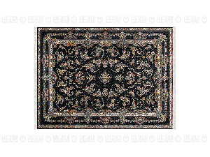 فرش پاتریس طرح پیچک رنگ سرمه ای 1200 شانه