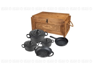 سرویس چدن 8 پارچه نالینو مدل Fico (با جعبه چوبی)