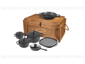 سرویس چدن نالینو 10 پارچه مدل bona (با جعبه چوبی)