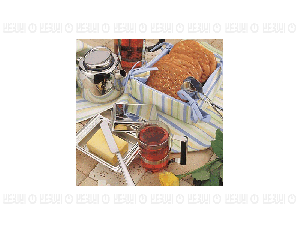 سرویس آشپزخانه 20 تکه رزین تاژ طرح اسپرید آبی کتان