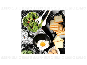 سرویس آشپزخانه 20 تکه رزین تاژ طرح خروس کتان