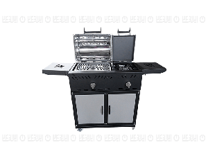 باربیکیو گازی زغالی با پلوپز و ترمومتر گازاکس پلاس مدل 8040 کابینتی