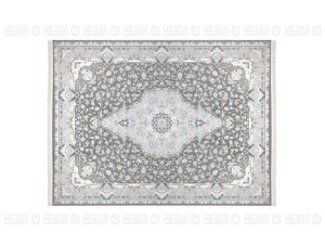 فرش پاتریس طرح شکوفه باران رنگ طوسی 1500 شانه