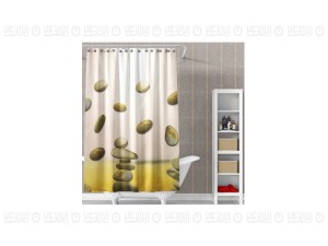 پرده حمام 140*190  طرح Stone رزین تاژ