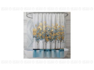 پرده حمام 140*190 طرح Forest رزین تاژ