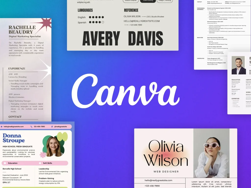 ساخت رزومه حرفه‌ای با Canva