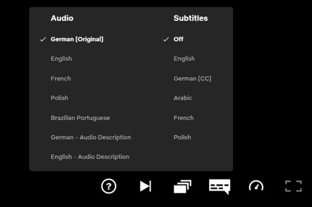 فعال کردن زیرنویس پیش&zwnj;فرض نتفلیکس