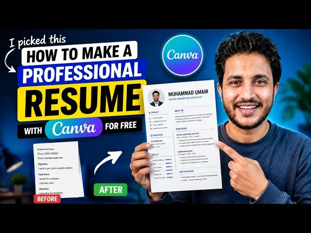 ساخت رزومه حرفه&zwnj;ای با Canva