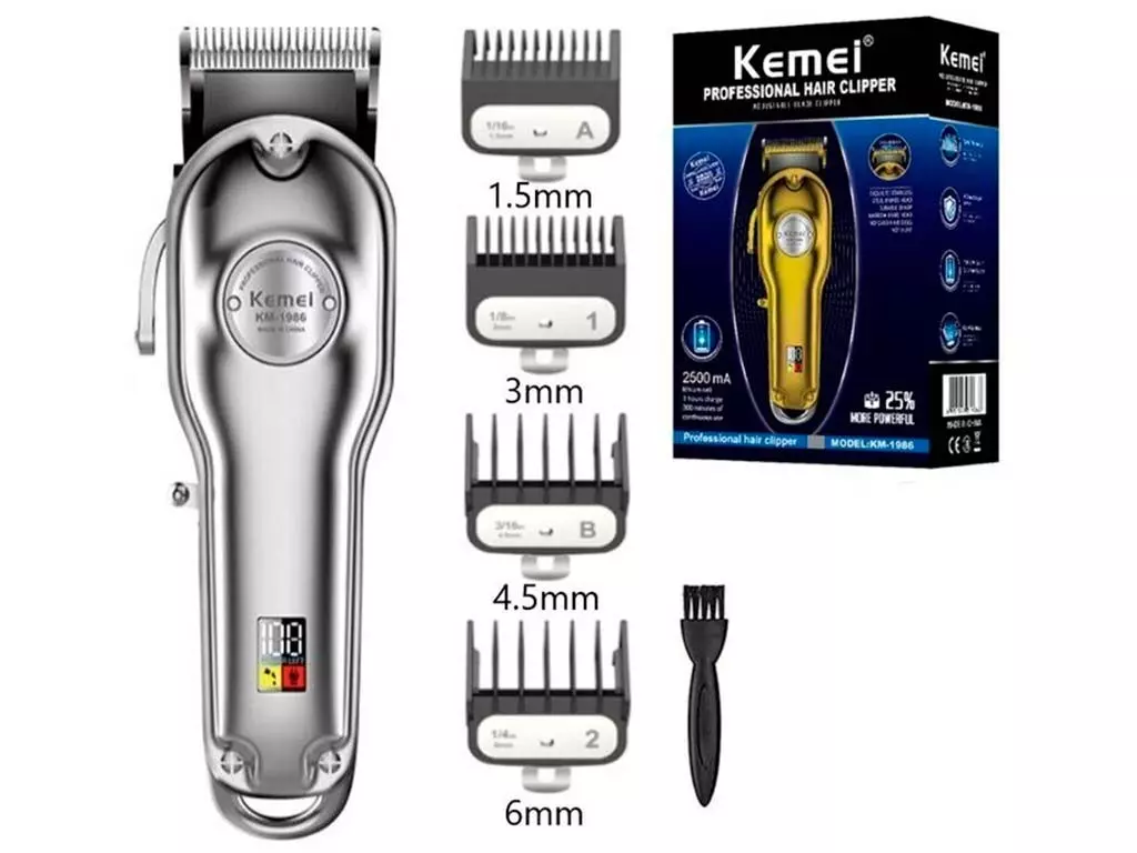 ماشین اصلاح موی سر و صورت شارژی کمی Kemei Professional Hair Clipper KM-1986