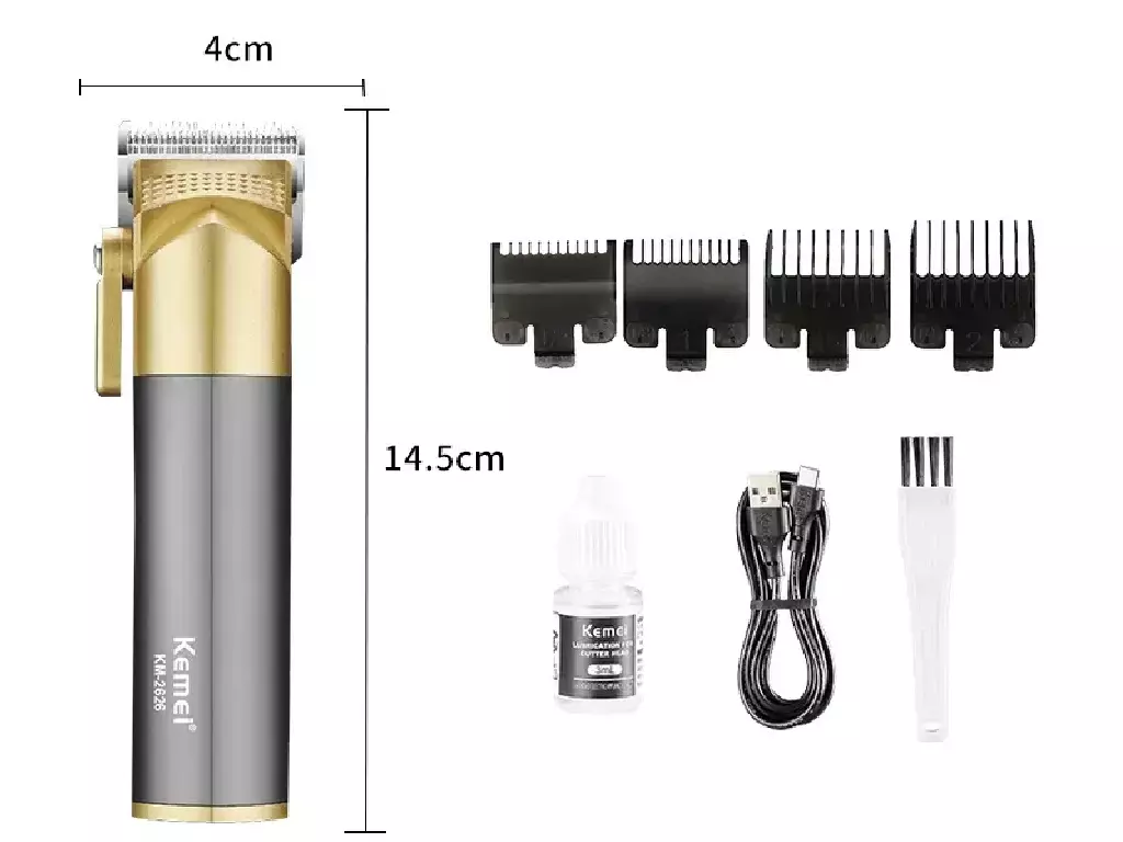 ماشین اصلاح موی سر و صورت شارژی کمی Kemei Rechargeable Professional Electric Hair Trimmer KM-2626