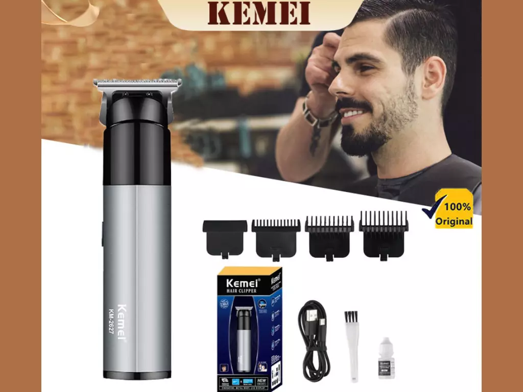 ماشین اصلاح موی سر و صورت شارژی کمی Kemei Cordless Rechargeable Hair Clipper KM-2627