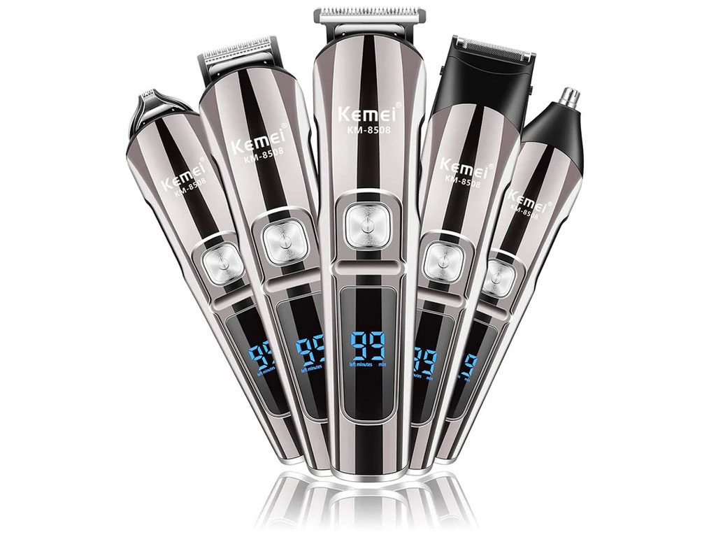 ماشین اصلاح موی سر و بدن 7 کاره شارژی ضدآب کیمی Kemei KM-8508 6 In 1 Waterproof Shaving Machine Multifunction Trimmer