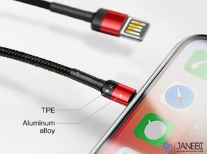 کابل شارژ لایتنینگ بیسوس Baseus Cafule Special Edition Lightning Cable 1m